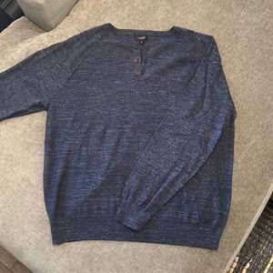 J Crew - Rugged cotton henley sweater - Navy